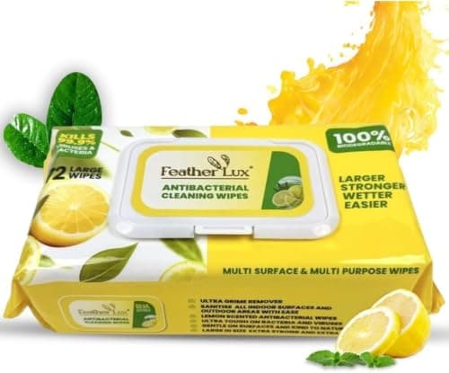 Antibacterial Wipes 01 Pack Lemon Scent - Multi Surface Cleaning Wipes