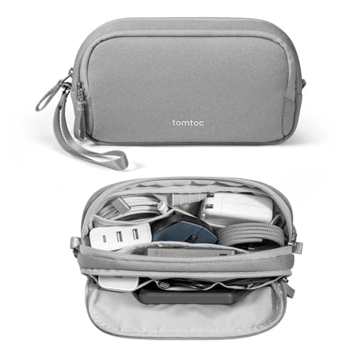 tomtoc Electronic Organizer Travel Case, Dual Compartment Tech Organization