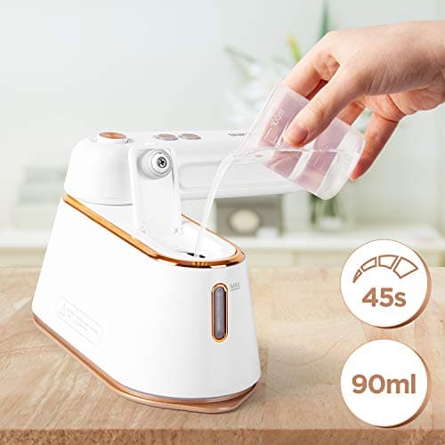 Duronic Steam Irons HS90 WE 1200W Travel Iron Garment Steamers with 90ml Tank, Handheld Vertical Steamer for Travel, Holiday, Quilting, Craft, Crease & Wrinkle Remover, White — view 4