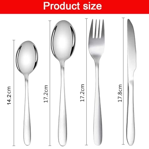 Cutlery Set with Portable Pouch Case, 4 Pcs Stainless Steel Flatware Camping Utensil Set with Portable Pouch – Camping, Travel, Outdoor Dining, Picnic Accessories — view 2