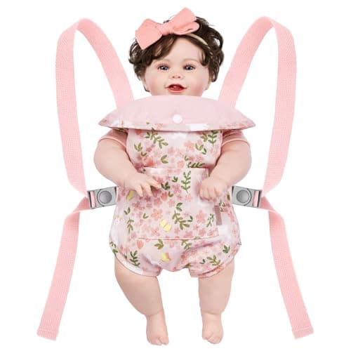 GAGAKU Baby Doll Carrier for Kids, Toddlers Toy Doll Carriers with Adjustable Straps for Kids - Pink - Rabbit — view 4