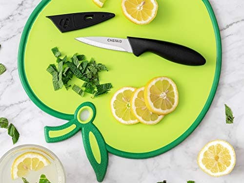 Chef Aid Utility Knife With Cover, Black — view 6