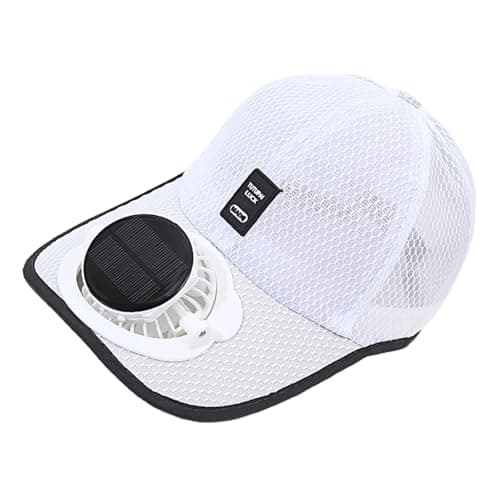 Helio Zephyr Top – Aero Chill Visor, Thermal Relief Helmet, Daylight Cooled Helmet | Appearance Of Solar Powered Air Circulation Module, Ventila Movement Structure, white