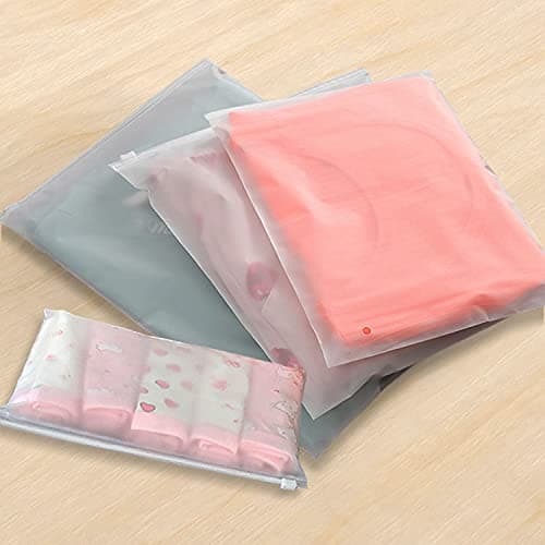 TSHAOUN 25pcs Travel Storage Bags Set, Reusable Saving Space Plastic Ziplock Seal Clothes Bags Frosted Waterproof Multifunctional Luggage Storage Pouch for Clothes, Shoes, Cosmetics (5 Size) — view 5