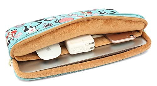 KAYOND Nylon Fabric 15 inch laptop sleeve, for 15.4-15.6 Inch Notebook Computer and Old Macbook pro 15.4 (2012-2016), Macbook pro 16, Water Repellent laptop bag (15-15.6 inch, Lovely cat) — view 4