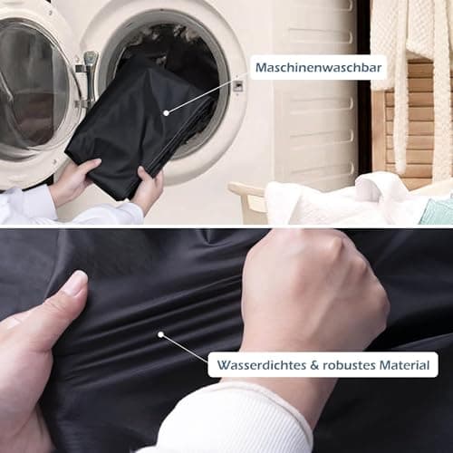 MISSLO Waterproof Garment Bag Suit for Travel, Foldable Suit Bag Men with Gusset, Hanging Garment Cover for Coats, Clothes, Jackets, Shirts, 109 cm, Black — view 5