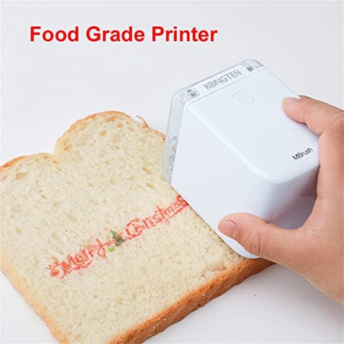LMYYDES Portable WIFI DIY Label Printer Ink Cake Printer Color Mbrush Mini Handheld Food Bread Macaron Printer Coffee Fruit Cookies Latter Printing — view 4