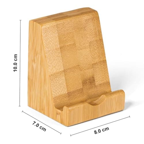 Osco Bamboo Smart Phone Holder | Mobile Stand | Cell Phone Dock | Device Cradle | H10 x W8.0 x D7.0cm — view 4