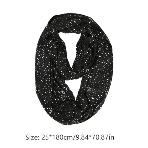 Scarf With Pockets, Stylish And Functional Design, 25 X 180cm, Solid Color Scarf With Hidden Zipper Pocket, Lightweight Travel Neck Wrap, Versatile Styling Accessory, For Daily Wear, Parties — view 2