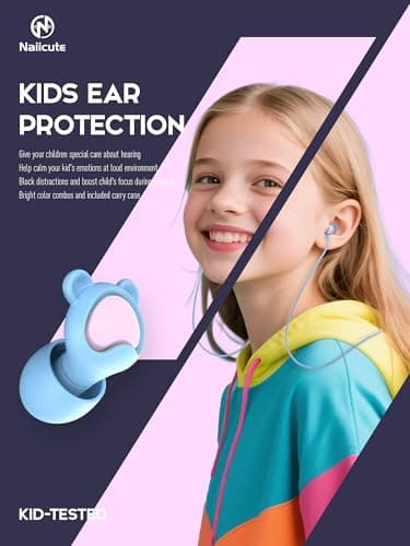 Naiicute Kids Ear Plugs 6+yrs, Reusable Noise Canceling Ear Protection 26dB — view 2