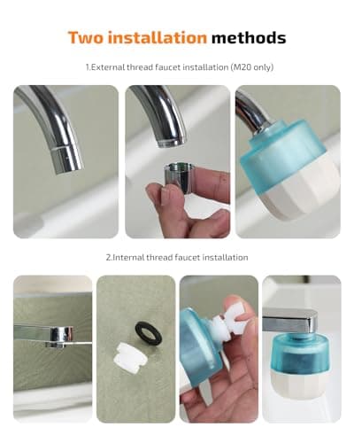 Cobbe Water Filter Tap - PP Cotton Filter Element, Effectively Removes Sediment and Rust, Equipped with Universal Faucet Adapter for Kitchen and Bathroom — view 6