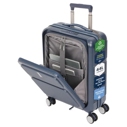 Aerolite 55x40x20 Expandable Cabin Suitcase with Front Laptop Compartment