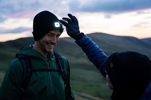 SEALSKINZ | Heydon | Unisex AQUASEALZ® Waterproof Cold Weather LED Roll Cuff Beanie Hat |Everyday & Outdoor Activities | Fleece Lining Black — view 3