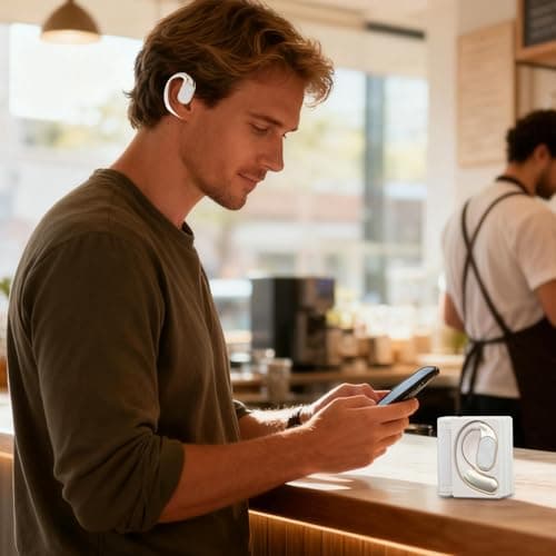 Wireless Earbuds with Earhooks Waterproof Earphones — view 2