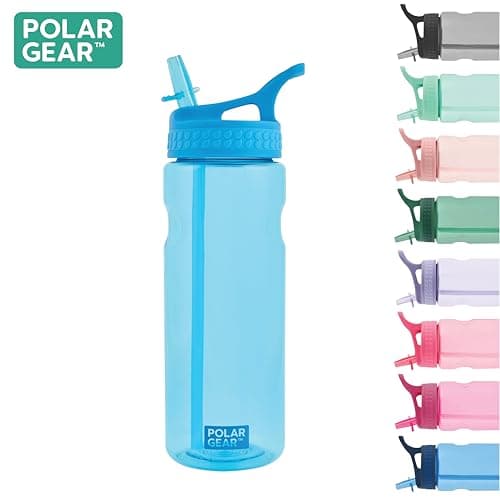 Polar Gear Aqua Grip Water Bottle – BPA-Free Reusable Water Bottles With Straw – 650ml Sports Water Bottle Perfect for Gym, Cycling & Work, Azure — view 5