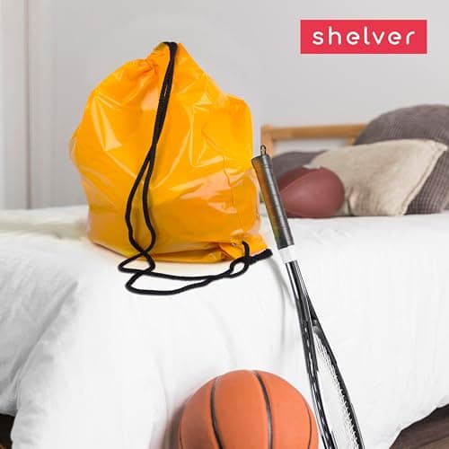 Shelver 2 x Plastic Drawstring Bags for PE, Swimming, Sports, Gym, Shoes, Crossbody Carry Athletic Style — view 6