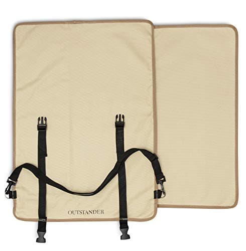 OUTSTANDER Chefs Knife Roll Bag with 11 Slots, Heavy Duty 16OZ Waxed Canvas Knives Case for Camping, Waterproof Storage Tool Wrap for Equipment of Chef, Comes with Shoulder Strap (Beige) — view 4