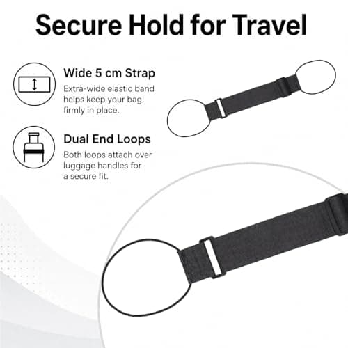 2 Pack 46-68cm Adjustable Elastic Add a Bag Luggage Straps for Suitcases — view 4