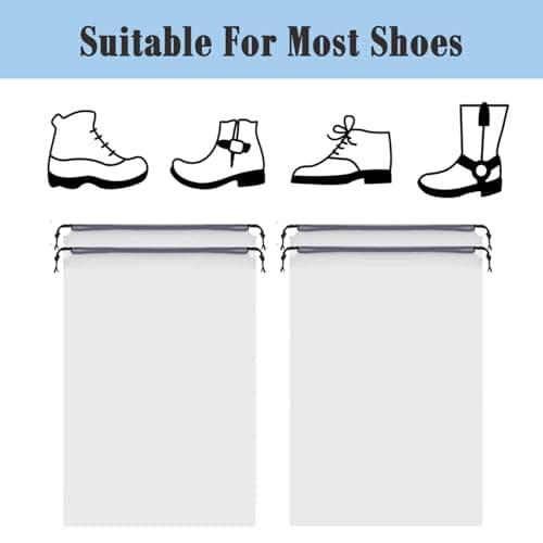 20Pack Shoe Bags for Travel,30 * 40CM Clear Drawstring Travel Shoe Bags for Packing, Waterproof Dustproof Portable Travel Shoe Storage Bag with Rope for Men and Women — view 4