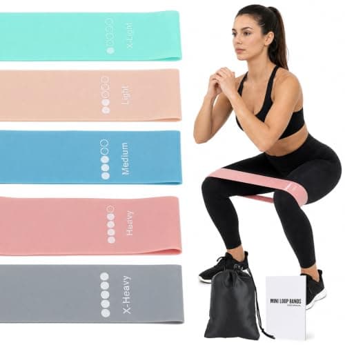 5Pcs Resistance Loop Bands, Macaron Colors, Glute Training for Men Women
