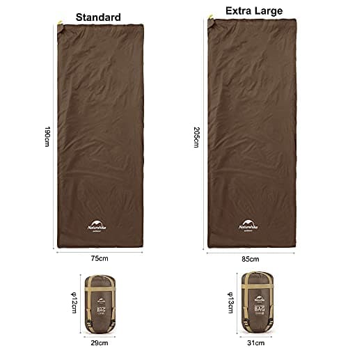 Naturehike Envelope Cotton Sleeping Bag for Adults and Kids 3-4 Season Lightweight Waterproof Camping Sleeping Equipment(Brown XL) — view 3