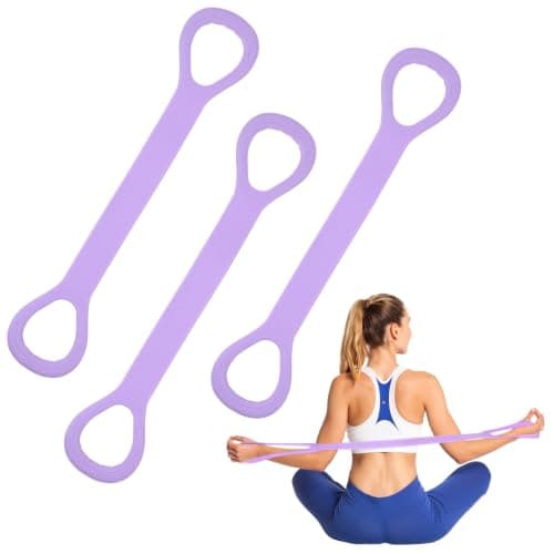 3Pcs Figure 8 Resistance Band with Handles, Silicone Elastic Exercise Band, Arm|Back Training Elastic Ropes, Non-Slip Resistance Bands for Women Arms Shoulder Back Legs Stretching Pilates Yoga