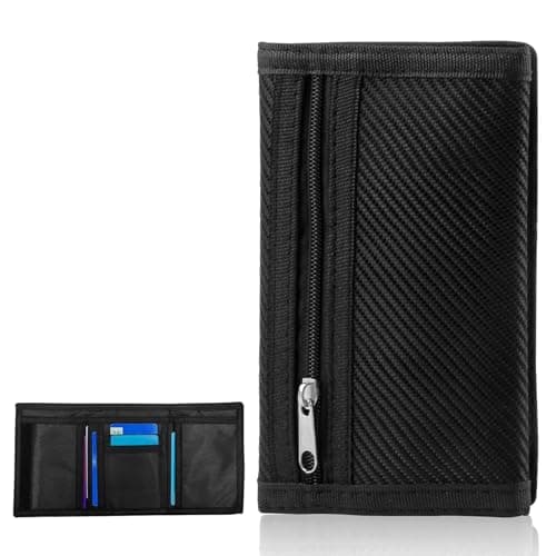 NGUIT Slim Wallet for Men UK Trifold Sports Wallet Thin Compact Travel