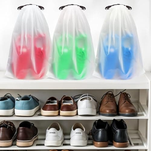 40 Pcs Clear Clothes Bags for Travel, Drawstring Bags, Shoe Bags 50 * 40 CM — view 5