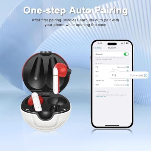 Jekasy Wireless Earbuds for Kids,Comfortable Wireless Earphones Fit Ergonomic Design Ball Shape Ear Buds with Mic for Android iOS Cell Phone Computer Laptop — view 5
