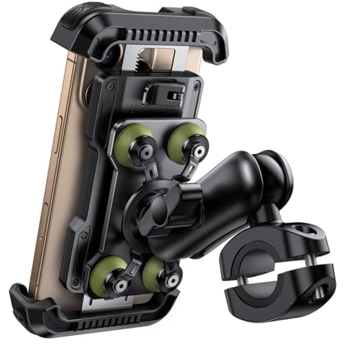 Lamicall Motorbike Phone Holder, [Anti-Theft] Motorcycle Phone Mount Green