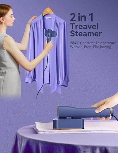 Sundu Clothes Steamer, 2 In 1 Travel Garment Steamer Iron, Blue — view 6