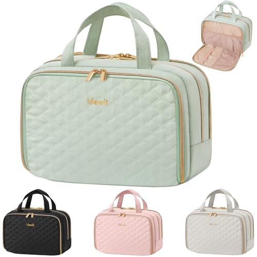 Lifewit Toiletry Bag for Women, Travel Wash Bag, Mint, Large