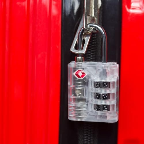 UP Security Luggage Locks TSA Approved, Combo Lock for Gym Locker, Small Padlock Combination, 3 Digit Combination Padlock for School Locker, Travel Suitcase, Gun Case, Backpack Zipper (White+White) — view 2