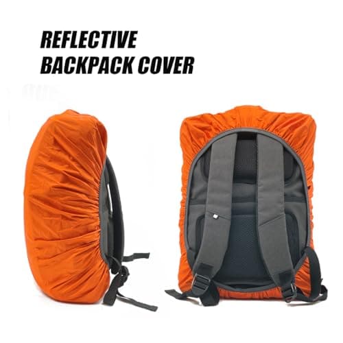LICQIC Waterproof Rain Cover for Backpack, S (30-40L), Orange — view 4