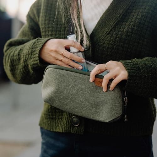 Peak Design Small Tech Pouch, Charcoal, Electronics Organizer for Travel or Everyday Carry, Origami-Style Storage, Cable Pass-Through, Weatherproof Recycled Nylon, Gear Carry Bag for Men and Women — view 6