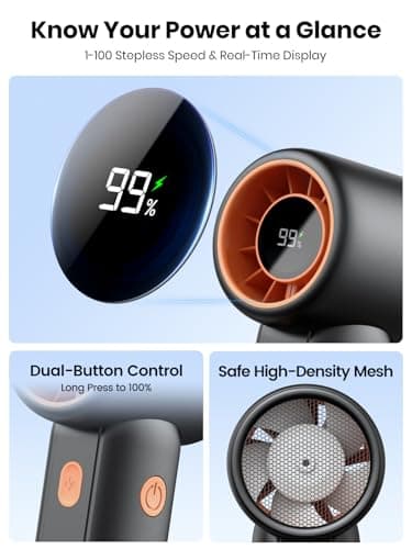 Warmco Portable Handheld Fan 5000mAH Turbo Personal Mini Fan — view 3