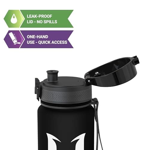 Super Sparrow Sports Water Bottle - 500ml - Non-Toxic BPA Free & Eco-Friendly Tritan Co-Polyester Plastic - For Running, Gym, Yoga, Outdoors and Camping — view 2