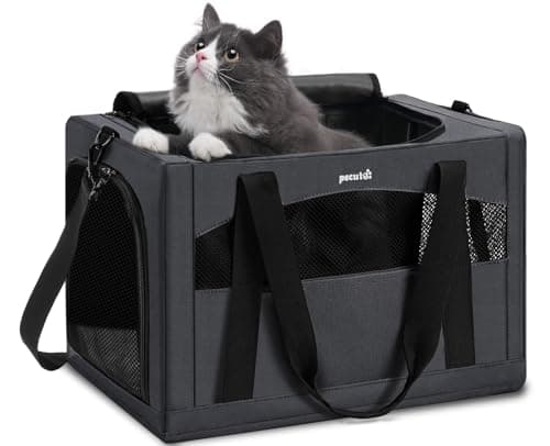 pecute Cat Carrier with Scientific Hidden Partition, Dark Grey