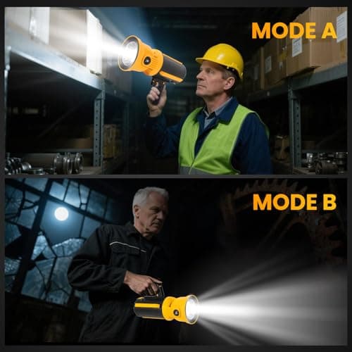 LETOUR Torch LED Super Bright Multifunction Flashlight 7 Modes Rechargeable Work Lights Camping Standard Torches Large Light Powerful USB for Outage,Outdoor — view 6