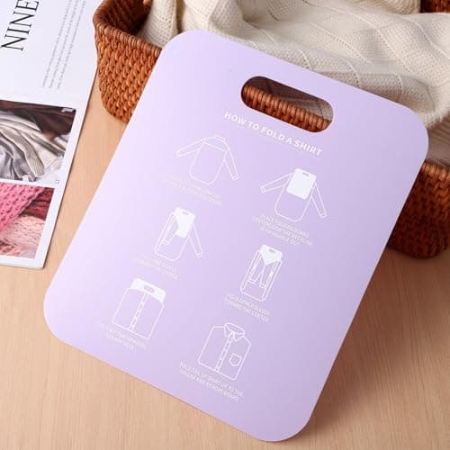 STOBAZA PP Garment Folder 2 Pack Shirt Packing Liner Board for Collared Shirts, Space Saving Folding Board for Drawers and Suitcase, 11.99 x 9.96 in — view 5
