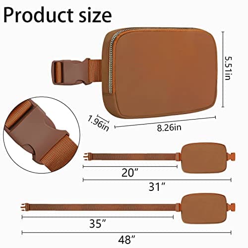 Invool Bum Bag for Women Men, Fanny Pack with Adjustable Straps Crossbody Fashion Waist Pack, Running Belt Bag for Travel Workout Cycling Hiking — view 2