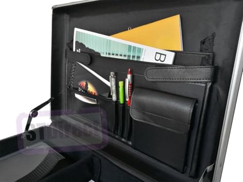 Pro Aluminium Large Deep Executive Laptop Padded Briefcase Attache Case Silver — view 5