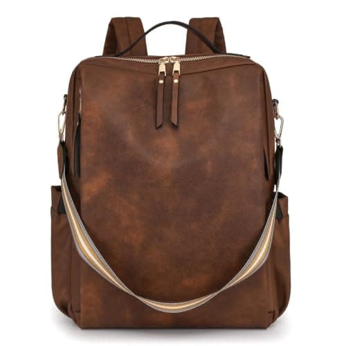 Mohiriya Women's Backpack, Faux Leather Travel Bag, Large Capacity Backpack and Shoulder Bag