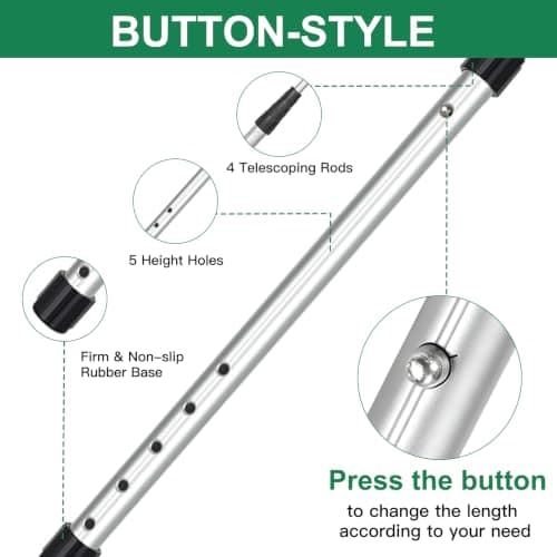 NICEWAT 20.5-52 in Adjustable Aluminium Alloy Golf Travel Bag Support Rod — view 4