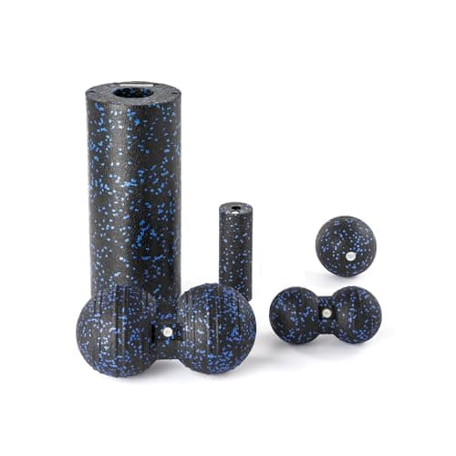 Phoenix Fitness Massage Roller Set - 5-Piece High-Density EPP Foam Roller & Massage Balls for Deep Tissue Muscle Recovery & Pain Relief - Portable Fascia Kit for Athletes with Carry Bag for Home & Gym