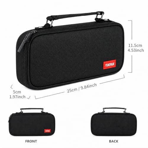 Pencil Case for Boys, Large Capacity Pen Pouch with Compartments (black) — view 4