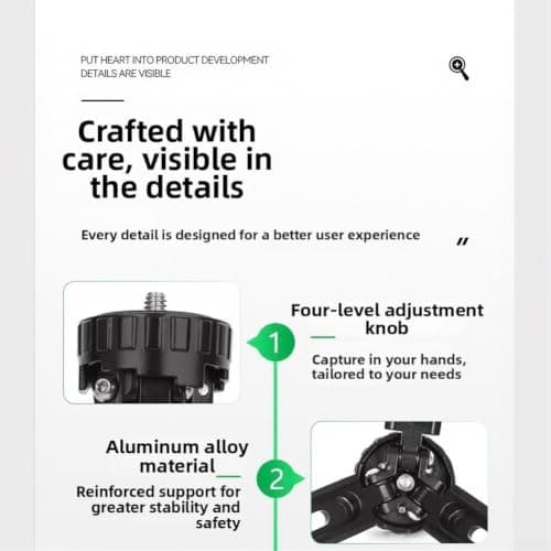 Lightweight Travel Tripod 18cm Folded Aluminum — view 3