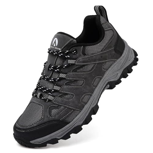 Unitysow Hiking Boots Men’s Women’s Walking Shoes Trainers Low Rise Trekking Climbing Shoes Outdoor Backpacking Camping Sneaker,Grey,11 UK