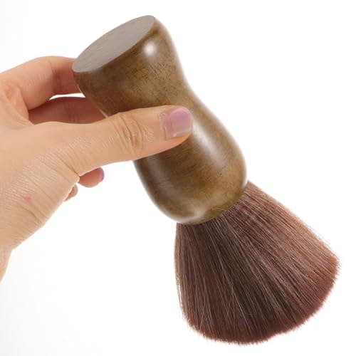 BESPORTBLE Portable Shaving Brush Random Color with Wooden Handle and Bristles Handy Grip Producing Rich Shave Lather for Men for Mustache and Whiskers Grooming during Business or Travels — view 4