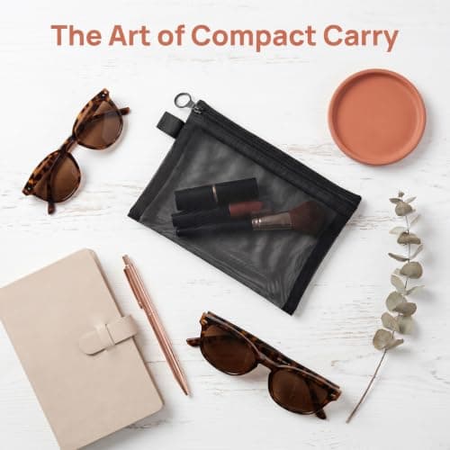 4PCS Portable Travel Toiletry Organizer Pouches, Breathable Nylon Mesh Bags for Women, Office Supplies and Holiday Essentials — view 3